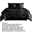 Benjara Jay 7 Piece King Comforter Set- Polyester Velvet- Deluxe Texture Black