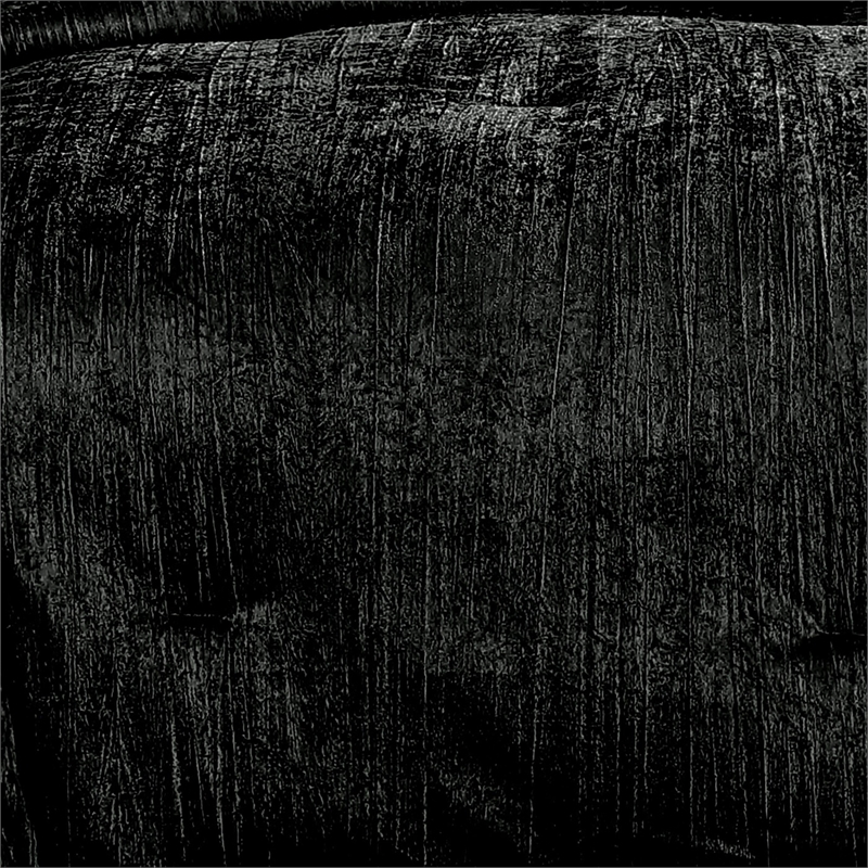 Benjara Jay 7 Piece King Comforter Set- Polyester Velvet- Deluxe Texture Black