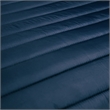 Benjara Cabe 3 PC Queen Comforter Set- Polyester Puffer Channel Quilt- Navy Blue
