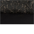 Benjara Pixie 9 PC Polyester Queen Comforter Set- Damask Pattern- Charcoal Gray