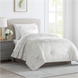 Benjara Jay 2 Piece Twin Comforter Set- Polyester Velvet Deluxe Texture- White