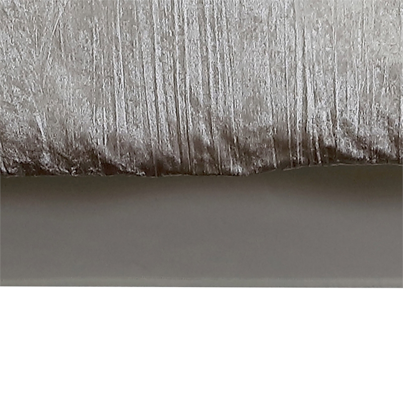 Benjara Jay 7 Piece Queen Comforter Set- White Polyester Velvet Deluxe Texture