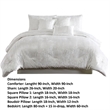 Benjara Jay 7 Piece Queen Comforter Set- White Polyester Velvet Deluxe Texture
