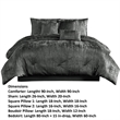 Benjara Jay 7 Piece Queen Comforter Set- Polyester Velvet Deluxe Texture- Gray