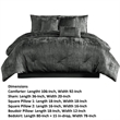 Benjara Jay 7 Piece King Comforter Set- Polyester Velvet- Deluxe Texture- Gray