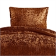 Benjara Jay 2 Piece Twin Comforter Set- Copper Polyester Velvet Deluxe Texture
