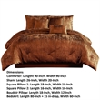 Benjara Jay 7 Piece Queen Comforter Set- Polyester Velvet- Deluxe Texture Copper