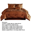 Benjara Jay 7 Piece King Comforter Set- Copper Polyester Velvet Deluxe Texture
