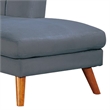 Benjara Lynn 2 PC L Shape Sectional Sofa- Chaise- Vertical Tufted Velvet- Gray