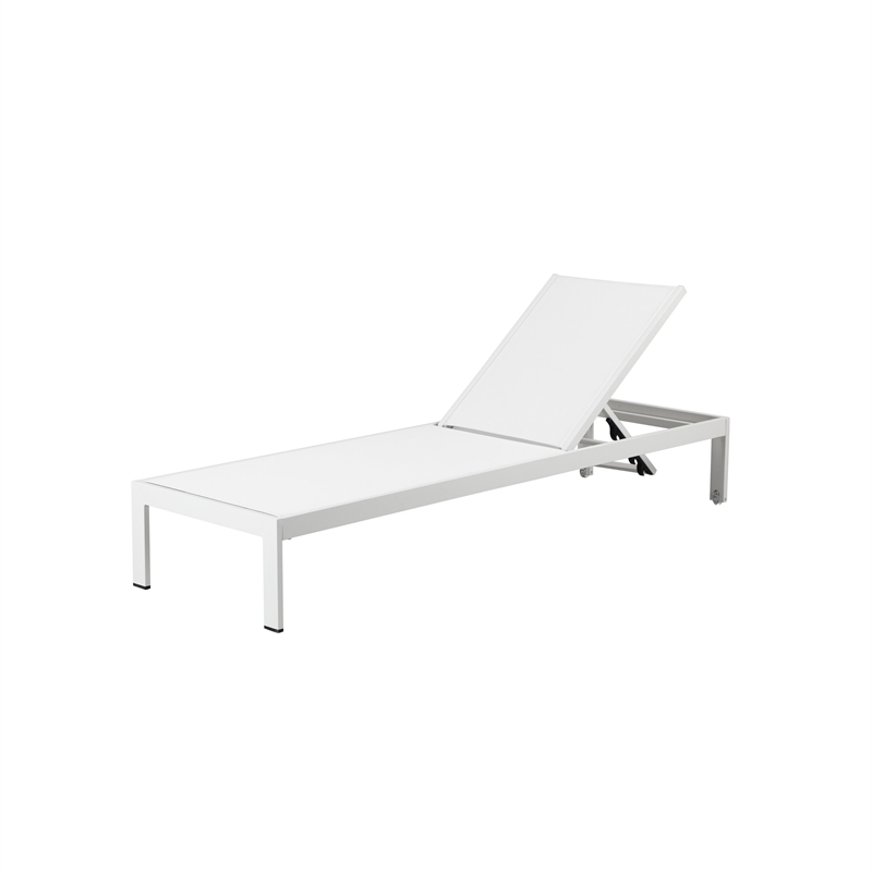 Benjara Kris 9 PC Patio Dining & Lounge Set- White Textilene Seating- Aluminum