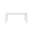 Benjara Kris 9 PC Patio Dining & Lounge Set- White Textilene Seating- Aluminum
