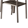 Benjara Cora 7 Piece Outdoor Dining Table- Chairs Set- Gray- Plank Seats & Backs