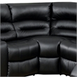 Benjara Qox Power Reclining Sectional Sofa Set- USB Port- Bonded Leather- Black