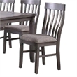Benjara 6 Piece Dining Set with Table- 4 Chairs & Bench- Wood Frame- Gray Fabric