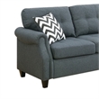 Benjara Modern 2 PC Sofa Set- Loveseat & Pillows- USB Console- Cupholder- Gray