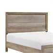 Benjara Contemporary Queen Bed- Rustic Wood Panel Headboard- Natural Brown