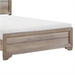 Benjara Contemporary Queen Bed- Rustic Wood Panel Headboard- Natural Brown