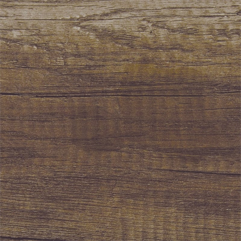 Benjara Zane Transitional Queen Bed- Wood Plank Design- Weathered Pine Veneer
