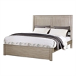 Benjara Kali Rectangular Platform California King Bed - Light Tan Wood