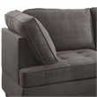 Benjara Roda 2 Piece L Shape Sectional Sofa with Reversible Chaise- Black Fabric