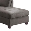 Benjara Roda 2 Piece L Shape Sectional Sofa with Reversible Chaise- Black Fabric