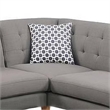 Benjara 2 Piece Modern L Shape Sectional Sofa with Chaise- Cushioned Back- Gray