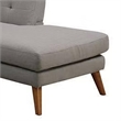 Benjara 2 Piece Modern L Shape Sectional Sofa with Chaise- Cushioned Back- Gray