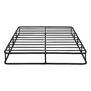 Benjara Zena 9&quot California King Mattress Foundation- Black Steel- 12 Slats