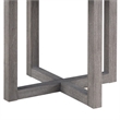 Benjara Mizo 6 PC Coffee Table Set- 1 End Table- Nesting Ottomans- Smooth Gray