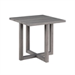 Benjara Mizo 6 PC Coffee Table Set- 1 End Table- Nesting Ottomans- Smooth Gray
