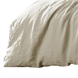 Benjara Edge 4 Piece King Size Duvet Comforter Set- Washed Linen- Oatmeal Beige