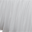 Benjara Twin Bed Skirt & Cotton Voile Drop - Ruffled Edge- White