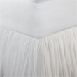 Benjara Twin Bed Skirt & Cotton Voile Drop - Ruffled Edge- White