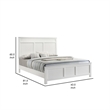 Benjara Aver Twin Size Bed- Transitional Carved Panel Design- White Wood Finish