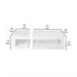 Benjara Jack 2 Piece Coffee Table Set- 2 Tiers- Tempered Glass- White Lacquer