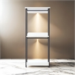 Benjara Cox Modular Closet System- 2 Hanging Rods- White Shelves- Black Metal