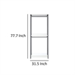 Benjara Cox Modular Closet System- 2 Hanging Rods- White Shelves- Black Metal