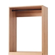 Benjara Dee Modular Closet System- 1 Metal Hanging Rod and 4 Drawers- Oak Brown