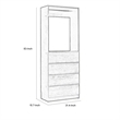 Benjara Dee Modular Closet System- 1 Metal Hanging Rod & 4 Drawers- Black Finish