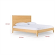 Benjara Cid Jima Platform King Bed- Horizontal Ribbed- Natural Brown Solid Wood