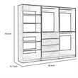Benjara Dee Modular Freestanding Closet System- 4 Drawers- 5 Shelves- Dark Gray