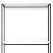 Benjara Cox Modular Closet System-3 Wide White Board Shelves & Black Metal Frame