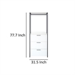Benjara Cox Modular Closet System- 3 Storage Drawers- Hanging Rod- Black Metal