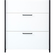 Benjara Cox Modular Closet System- 3 Storage Drawers- Hanging Rod- Black Metal