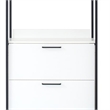 Benjara Cox Modular Closet System- 3 Storage Drawers- Hanging Rod- Black Metal