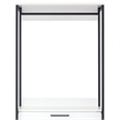 Benjara Cox Modular Closet System- 3 Storage Drawers- Hanging Rod- Black Metal