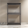 Benjara Gin Wide Modular Closet System- 3 Gray Shelves- 2 Hanging Rods- Black
