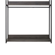 Benjara Gin Wide Modular Closet System- 3 Gray Shelves- 2 Hanging Rods- Black