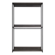Benjara Gin Wide Modular Closet System- 3 Gray Shelves- 2 Hanging Rods- Black