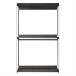 Benjara Gin Wide Modular Closet System- 3 Gray Shelves- 2 Hanging Rods- Black